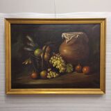 “Bodegón de frutas”, Escuela Sevillana, J. Hernández, s. XX - Spain
