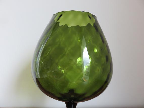 Vase italien en verre soufflé années 70