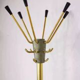 Portemanteau années 50 en laiton, métal et fonte