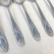 Ensemble de 7 cuillères à soupe vintage argenté Aluminonickel