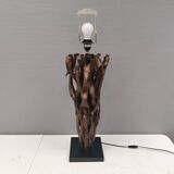 Designer table lamp/floor lamp, made from driftwood.