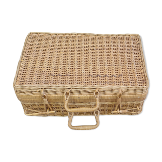 Vintage braided suitcase