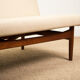Canapé 3 place danois en teck laiton et tissu modèle 137-2 par Finn Juhl 1958