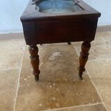 Mahogany bidet Napoleon III with zinc interior