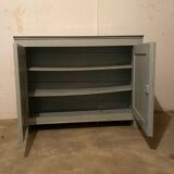Buffet à 2 portes ancien vintage gris nuage