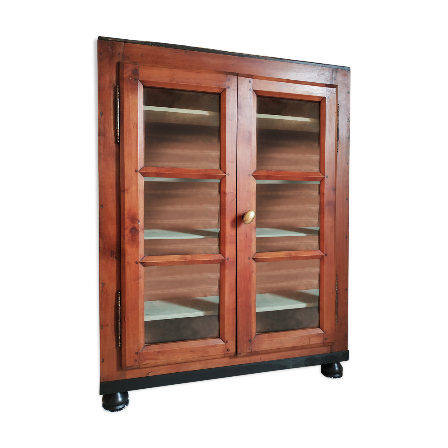 Ancient wooden library - antique shop window