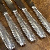 Set of 12 large silver-plated Art Deco style knives