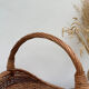 Large old woven wicker log basket