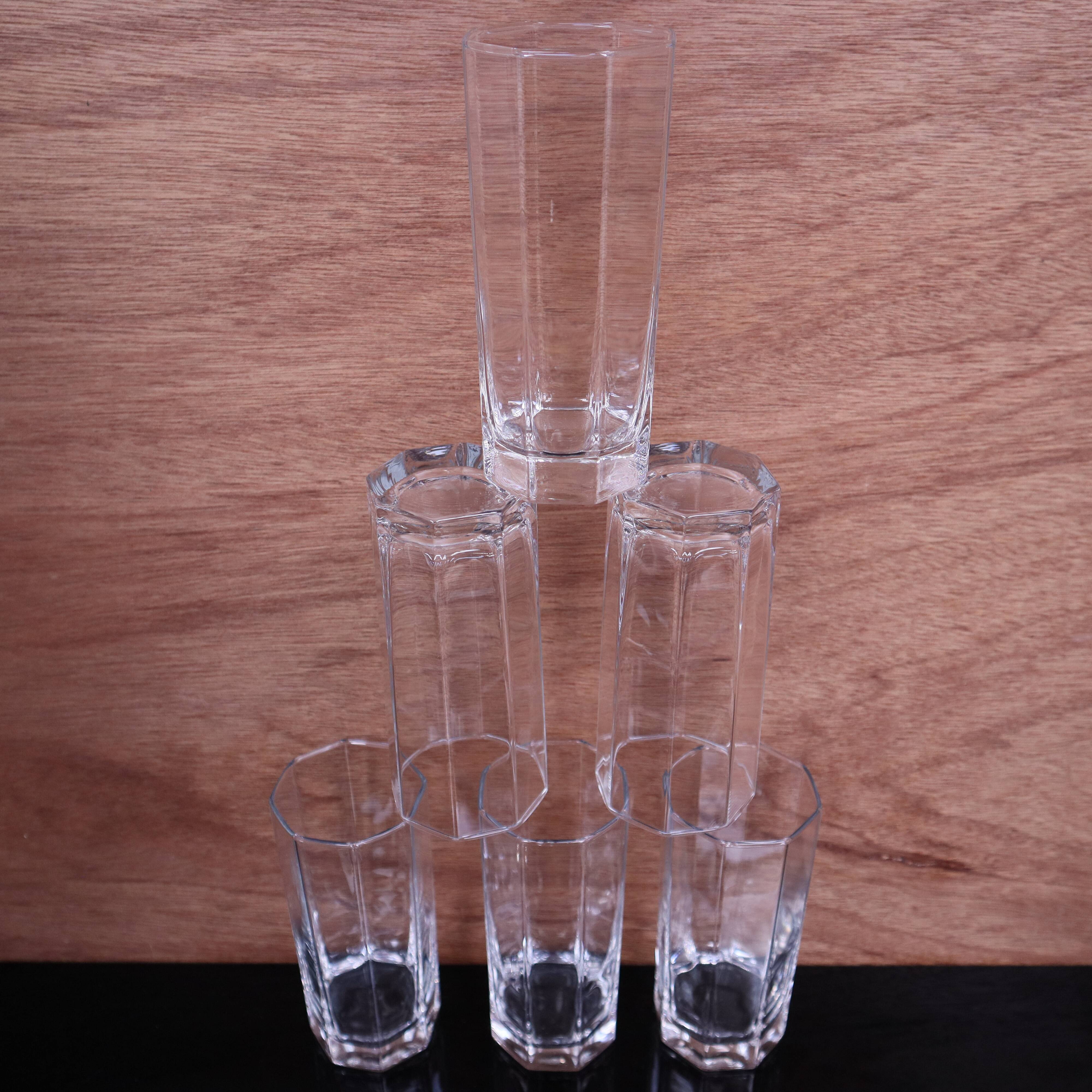 Set of 6 transparent water glasses Octime Luminarc
