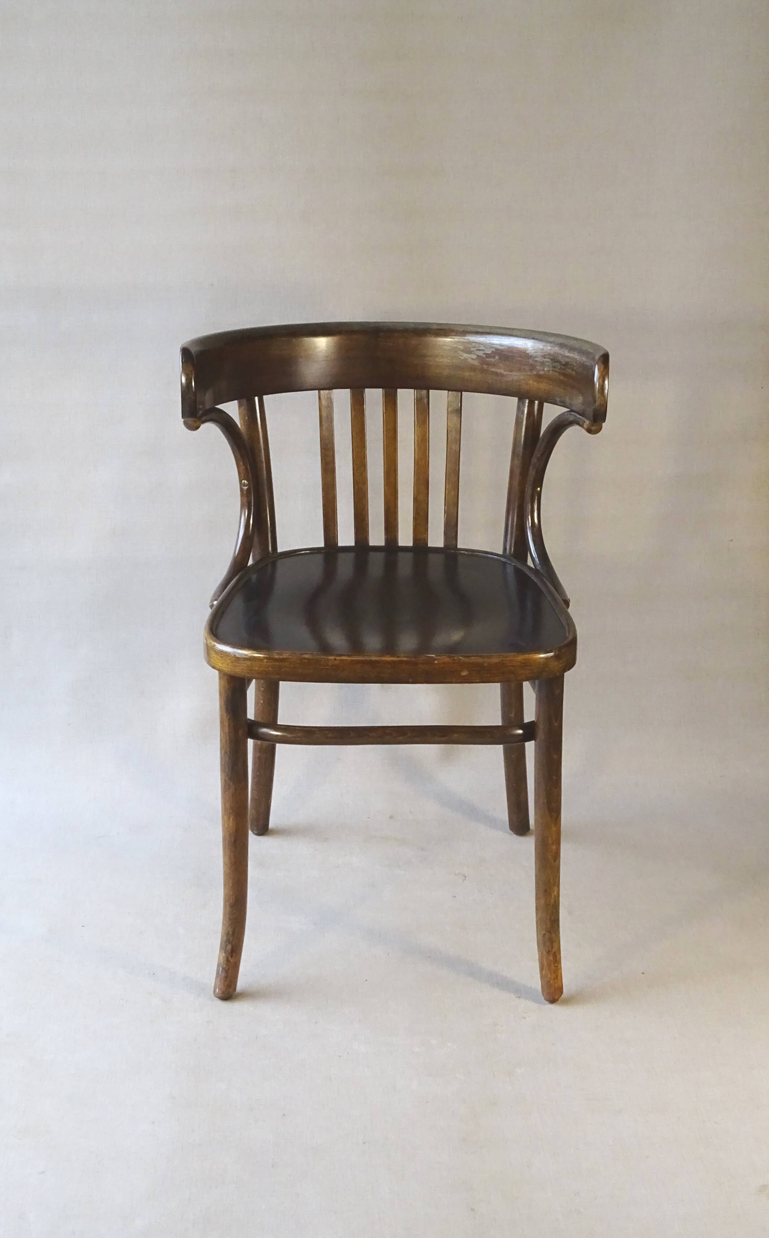 Office armchair N°A788/F Thonet-Mundus 1930, bentwood bistro