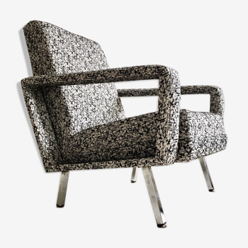 Vintage graphic armchair in the 1970