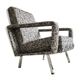 Vintage graphic armchair in the 1970