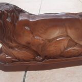 Lion stylized art deco earthenware of Saint Clement