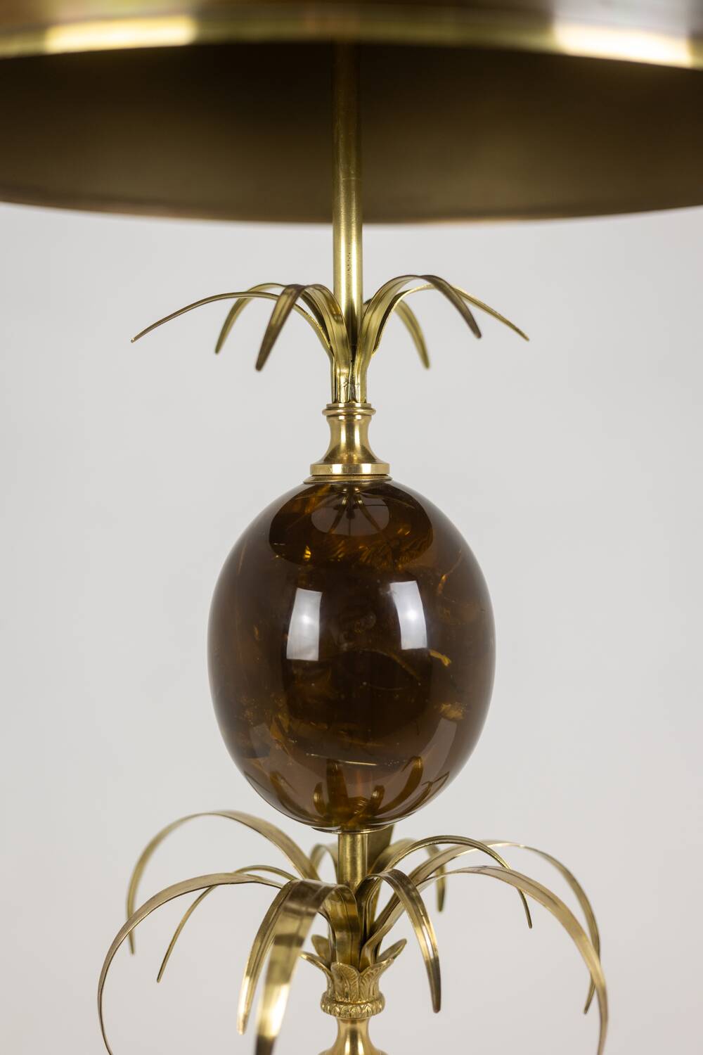 Bronze and resin egg lamp signed Maison Charles, 1970s.