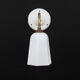 Brass, porcelain, opaline glass tulip swan neck wall lamp