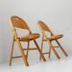 Set of 2 vintage folding chairs from the 1970s, by Achille and Pier Giacomo Castiglioni for Bernini.