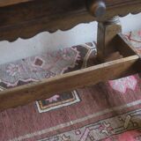 Antique patinated oak dining table, 18th century