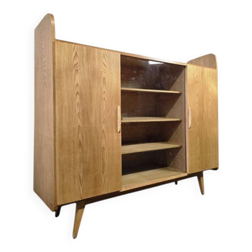 Vitrine vintage mi-hauteur avec partie ouverte