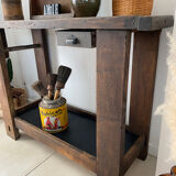 Old wooden workbench