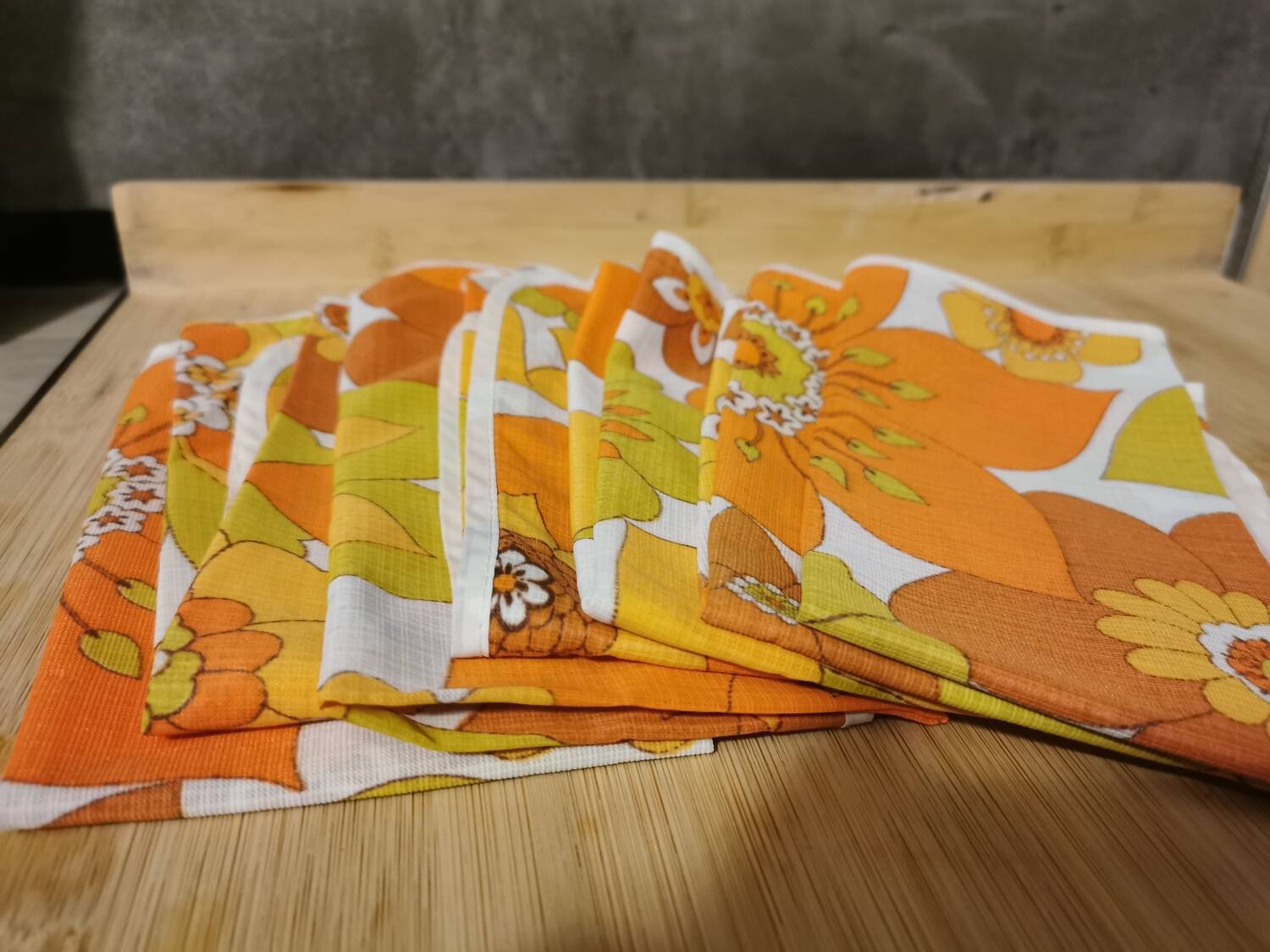 Set of vintage floral napkins