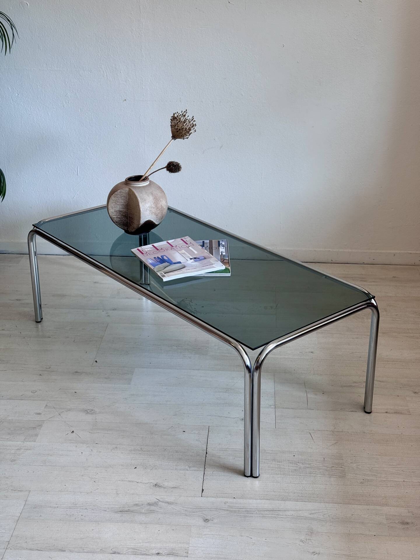 Vintage chrome coffee table 1970’s