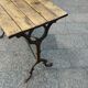 Old bistro table with a wooden top