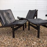 Fauteuils Hunter et pouf de Torbjørn Afdal pour Bruksbo