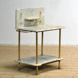 Antique brass and marble washbasin, circa 1880
