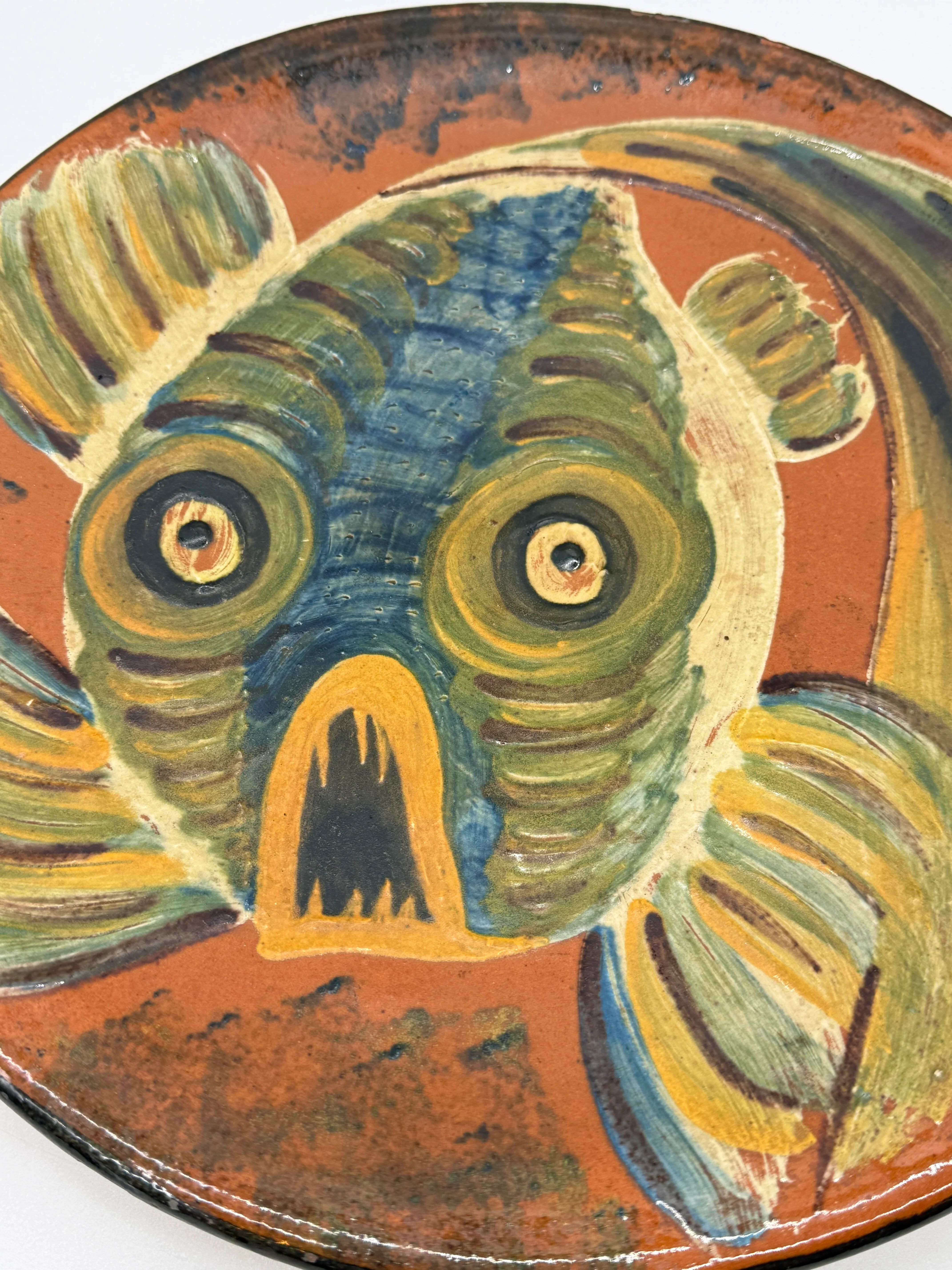 Large wall plate fish – Puigdemont, Catalonia, 1960s