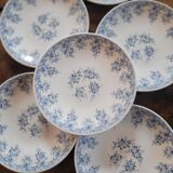 Rivanel blue opaline dessert plates – 1960s