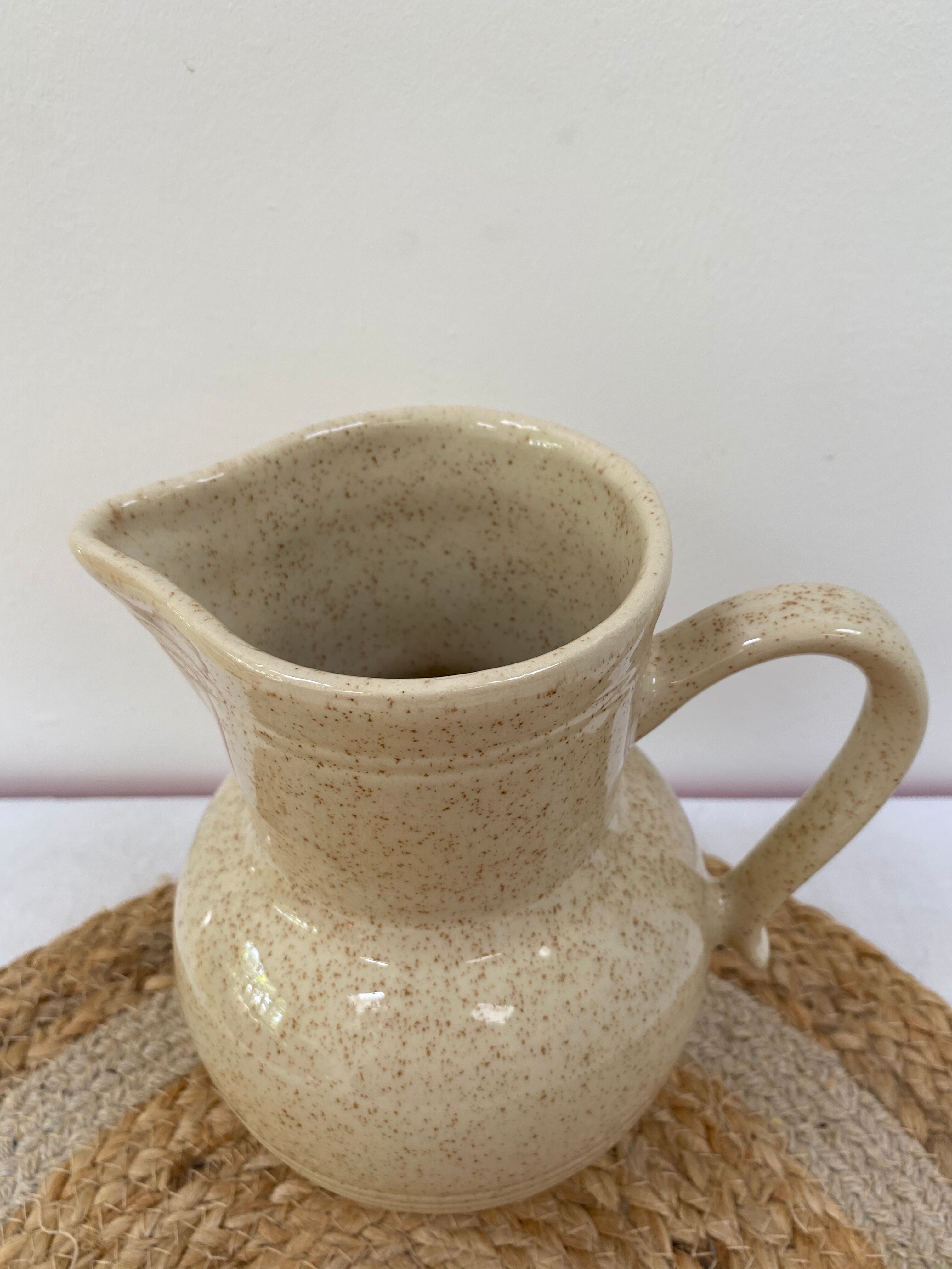 Speckled ceramic vase pitcher