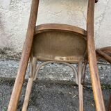 Lot de 4 chaises Thonet bistrot originales en bois
