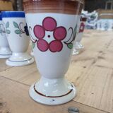 7 old glazed stoneware mazagrans