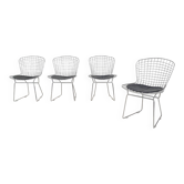Set of four  wire chairs, 1970's