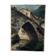 Tableau huile sur toile pont d'Espagne signé