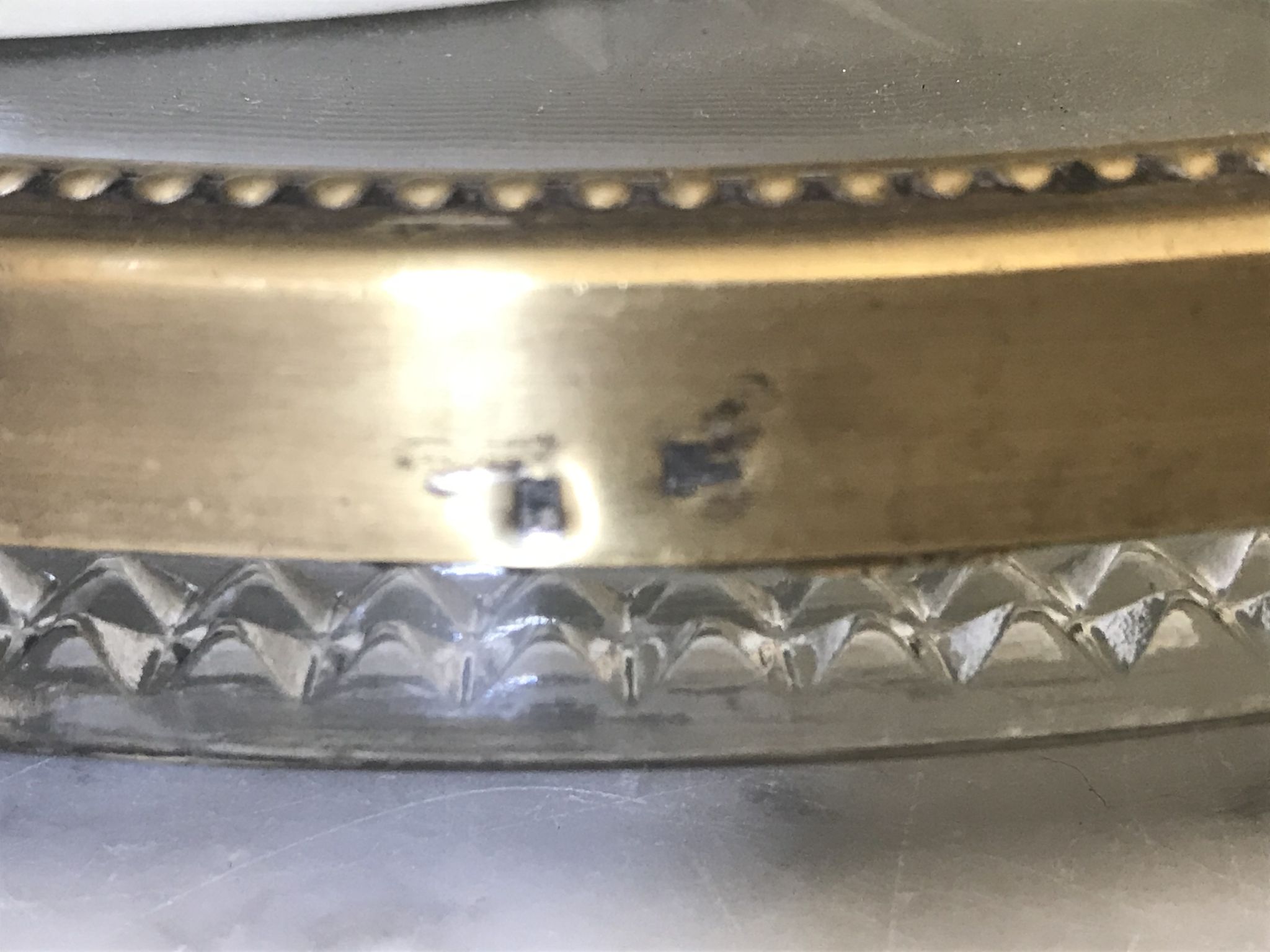 Verlys crystal and brass unders and downs