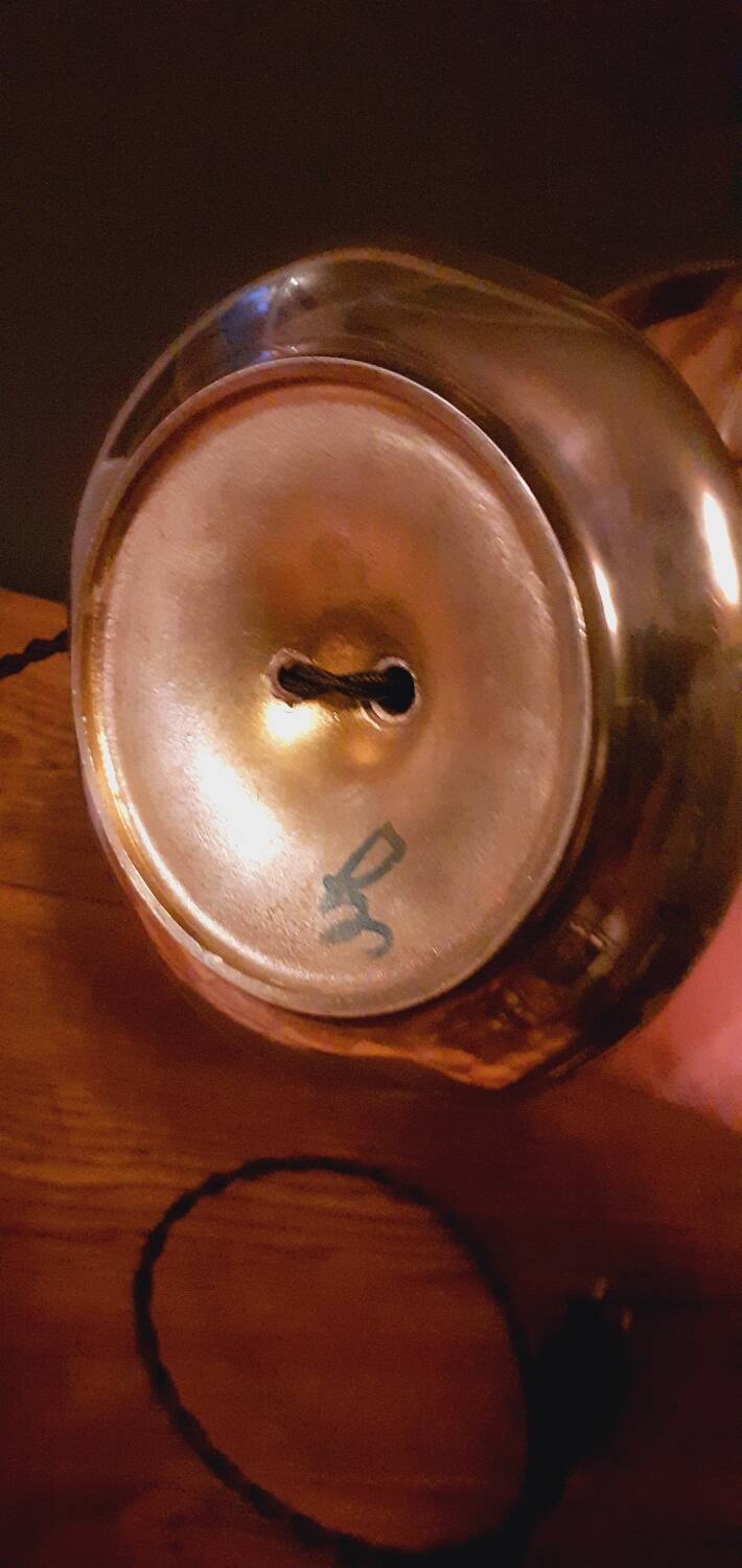 Lamp, Art Nouveau pocket, bronze noodle