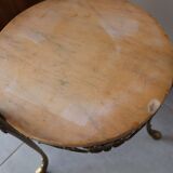 Louis XV style console in copper and pink marble 70s