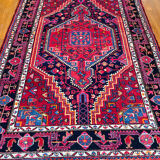 Burgundy Persian rugs pink and midnight blue