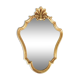 Large old mirror, golden shell, height 70 cm