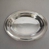 silver-plated metal salad bowl