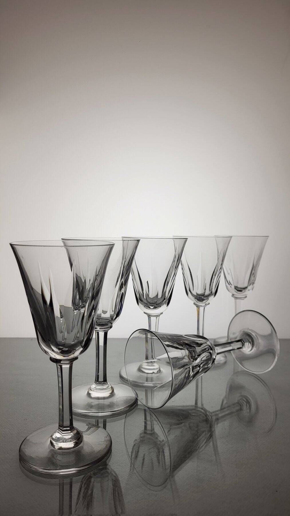 6 crystal glasses Saint Louis model Cerdagne