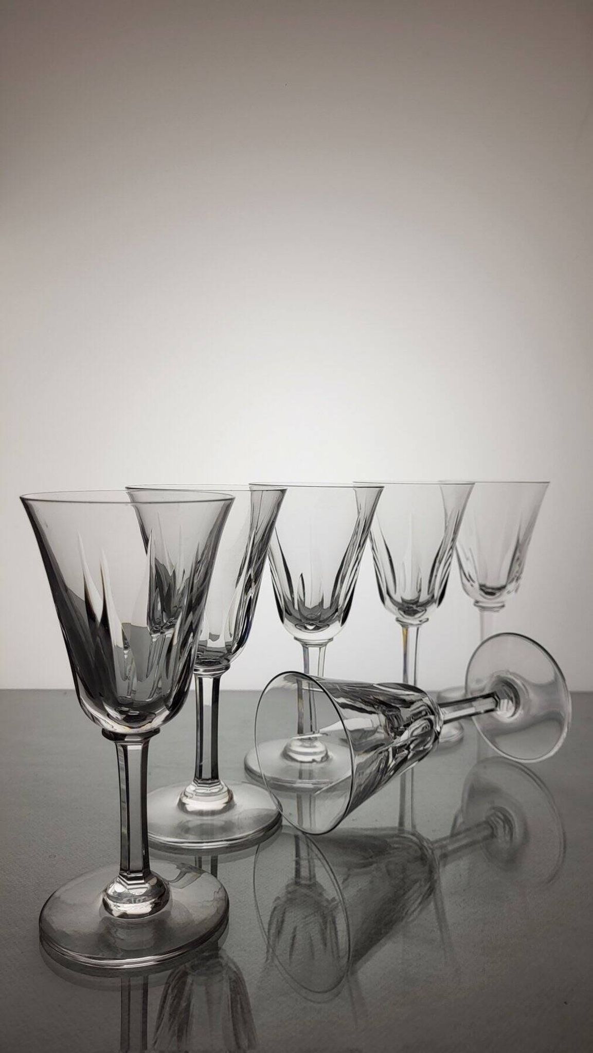 6 crystal glasses Saint Louis model Cerdagne