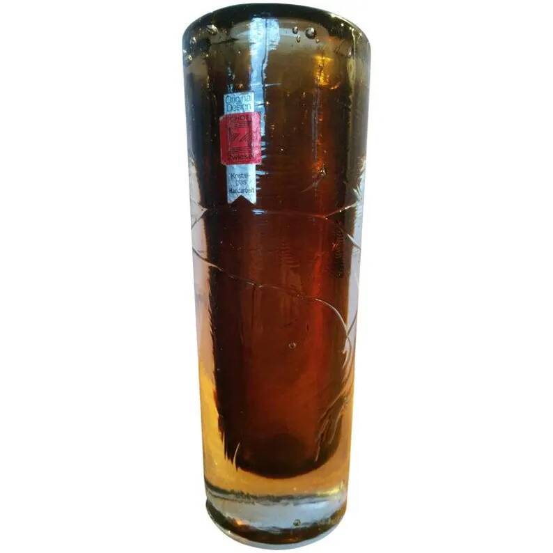 Midcentury Design Glass Vase, 1970s