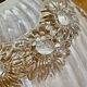 Art Deco wrought iron lamp with 3 rose glass daisies Ezan 1930