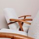 Vintage Lounge Chair Bouclè Pearl Full Refurbished, 1970s.