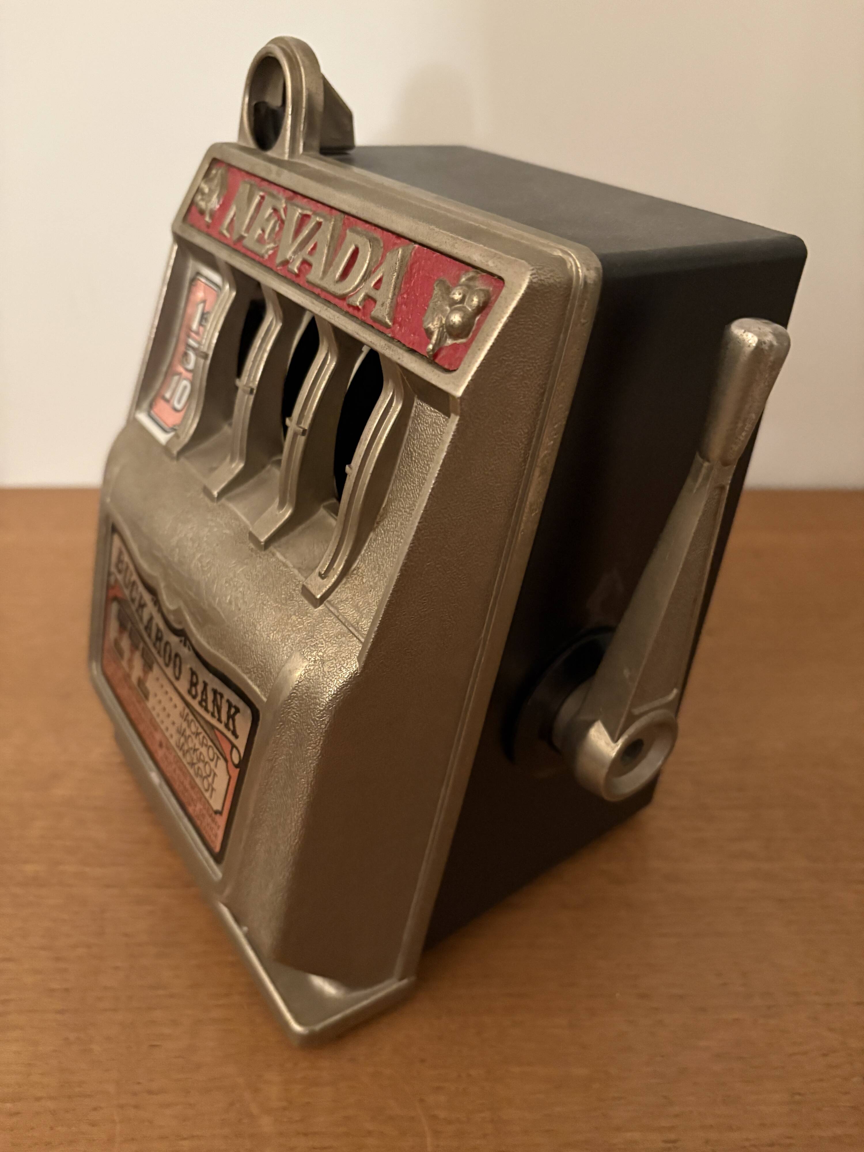Vintage toy piggy bank/slot machine