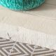 Chevron-patterned solid oak coffee table handmade.