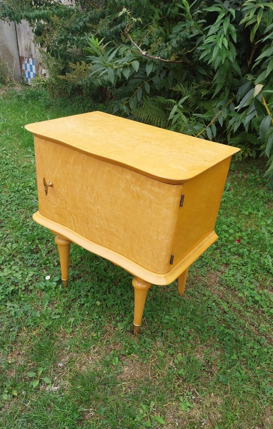 Wooden bedside table