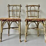 Pair of 19th century Faux Bamboo Parlor Chairs by Thonet